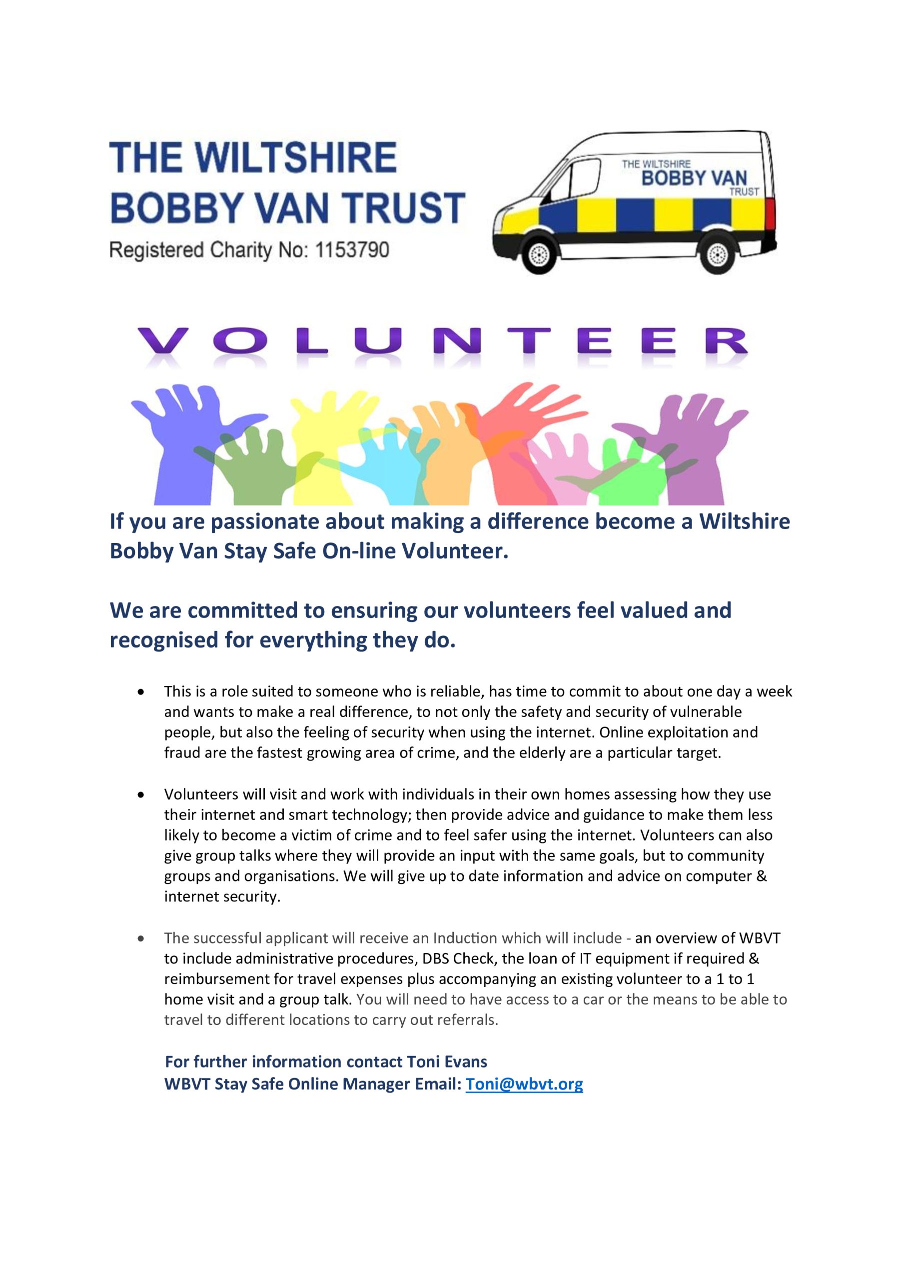Volunteer for Wiltshire Bobby Van Trust